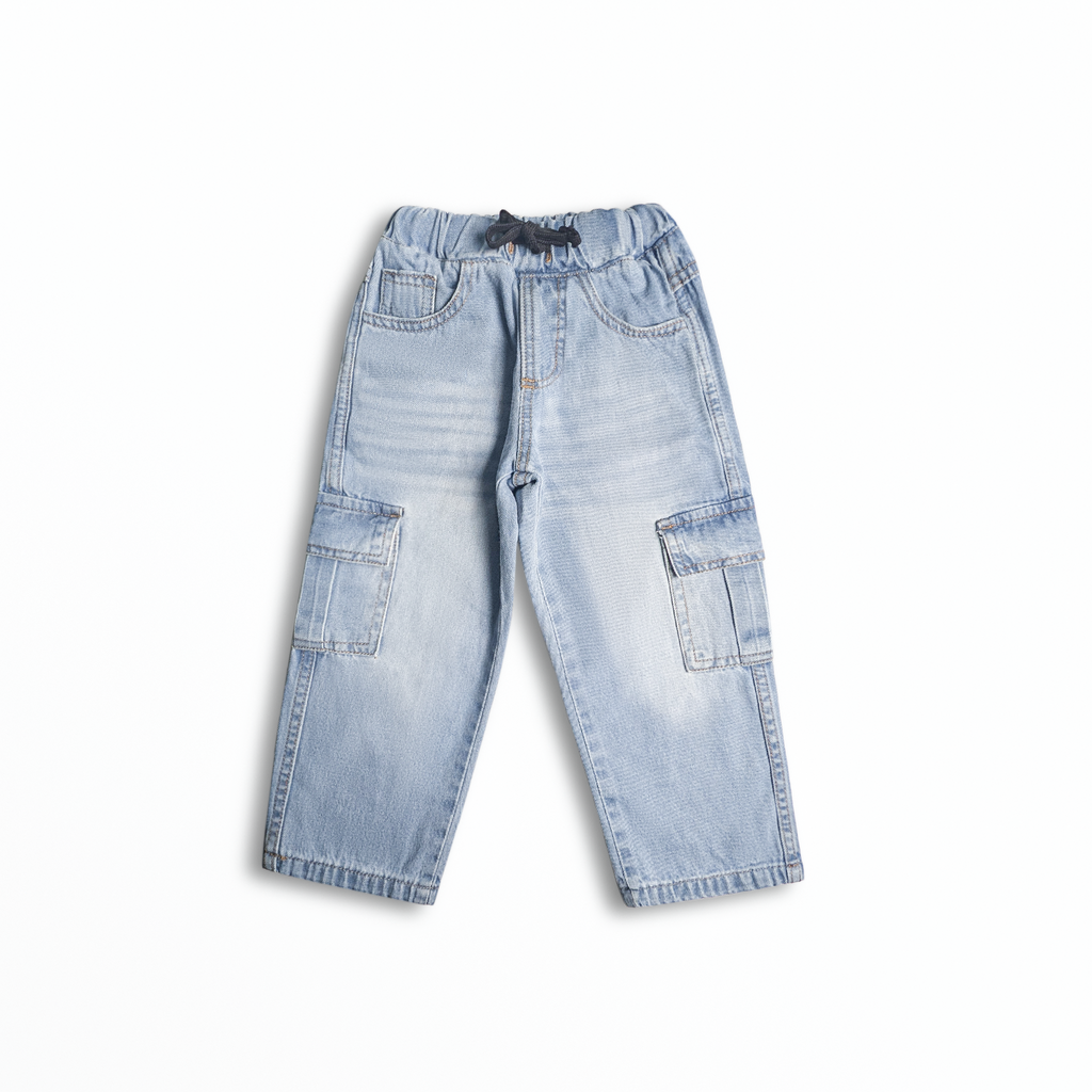 SkyTrail Light Wash Cargo Jeans (DB181)