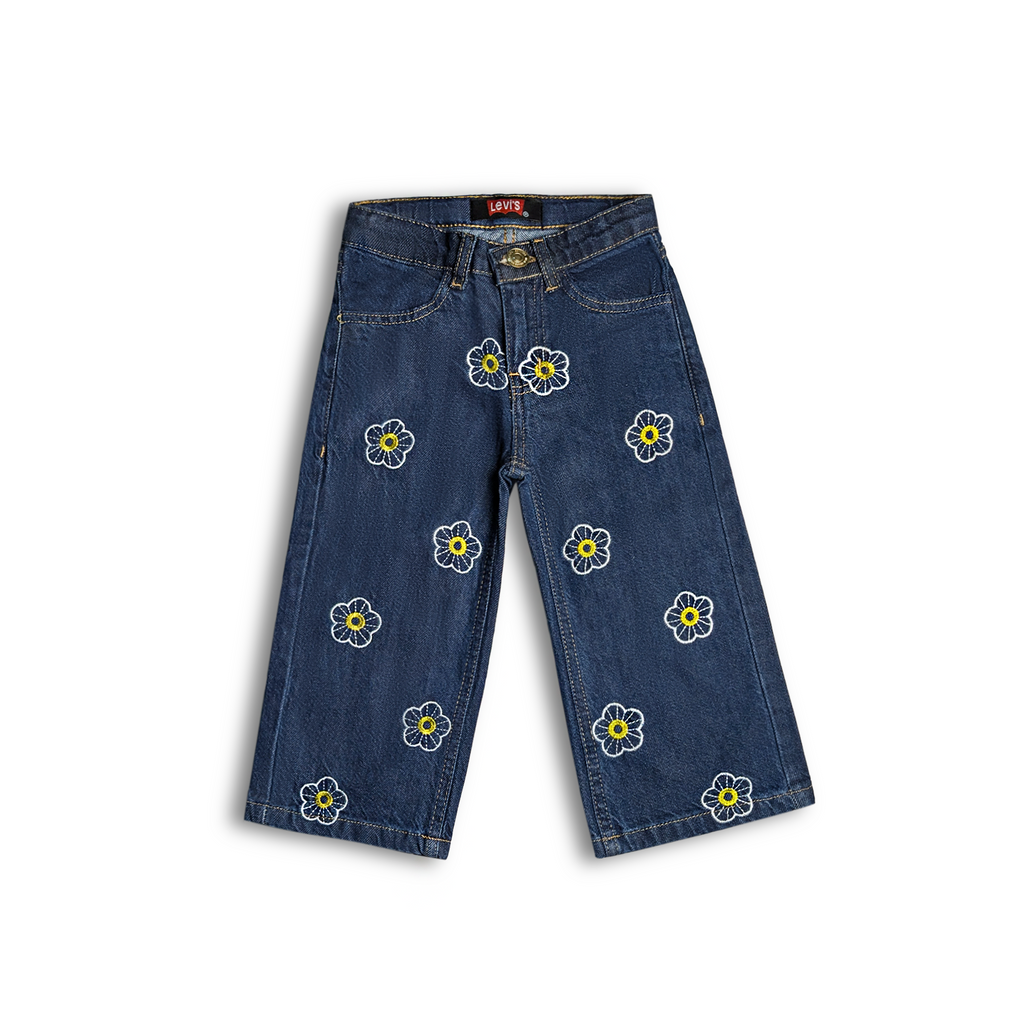 Midnight Daisy Denim Capri (DG047)