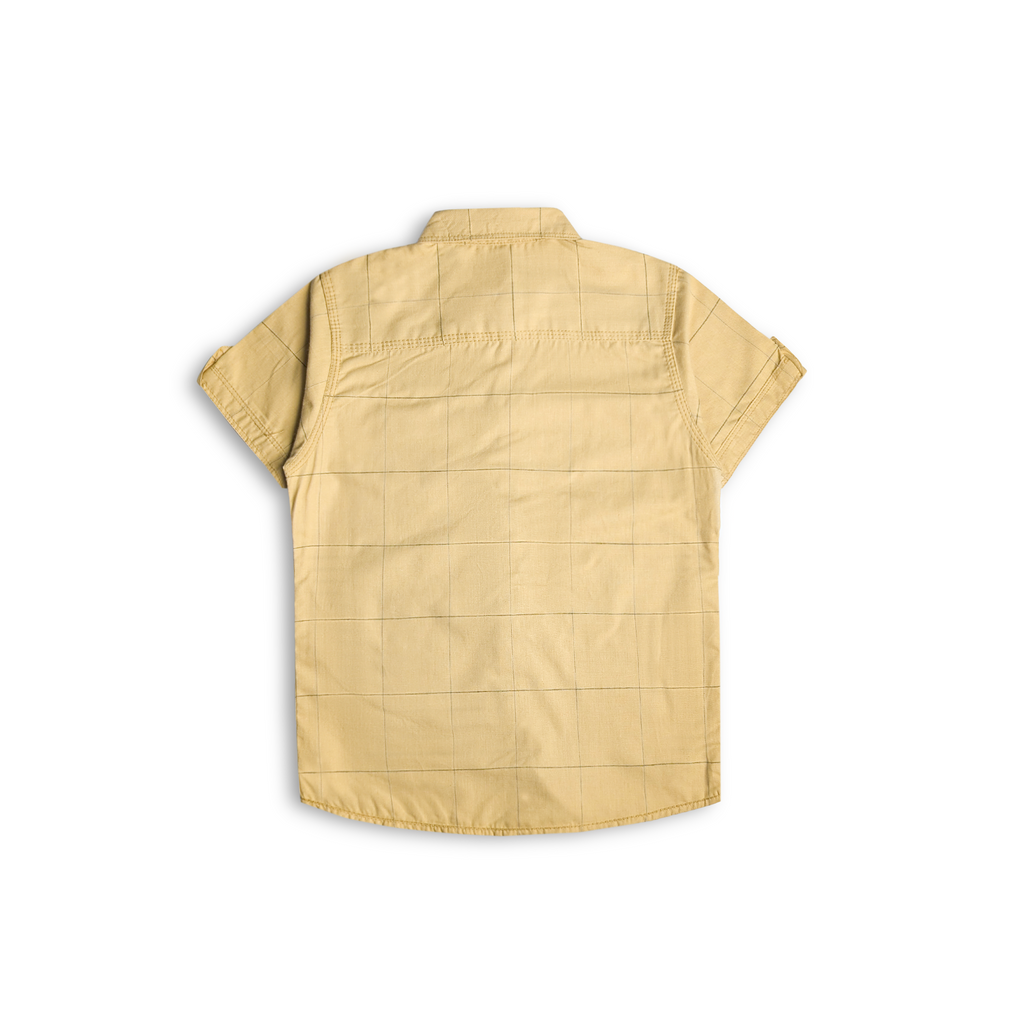 Golden Grid Crest Shirt