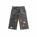 Grey Floral Jeans (DG049)